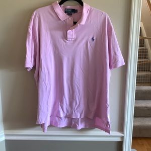 Polo by Ralph Lauren Short Sleeve Collared T-Shirt in Pink- #0185